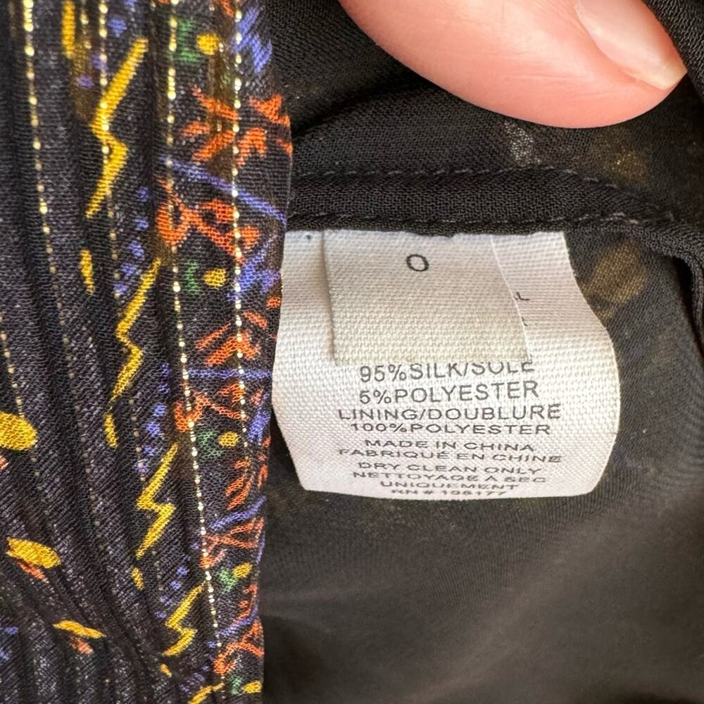 Ulla Johnson Nyssa Sleeveless Floral Silk Dress in Noir Size 0 - Picture 11 of 15